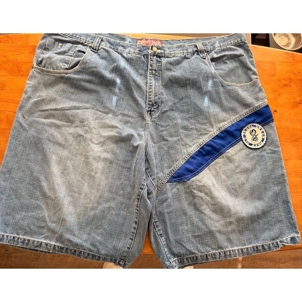 Vintage Old Skool Urbanwear Y2K Distressed Denim Shorts‎ Men's 52  Waist